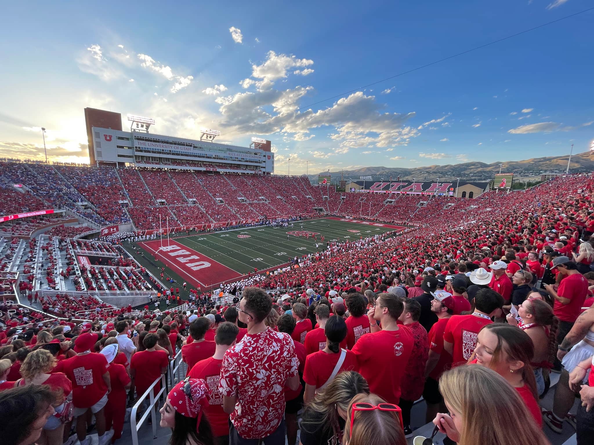 Sold-out crowd at Rice Eccles Stadium